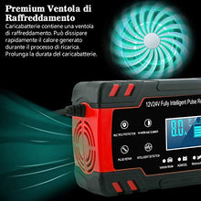 Carica l'immagine nel visualizzatore di Gallery, InThoor Mantenitore di Carica Auto 12V/24V 8A, Intelligente Automatico... - Ilgrandebazar