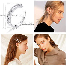 Carica l'immagine nel visualizzatore di Gallery, Milacolato 925 Sterling Silver CZ Pave Ear Cuffs Orecchini a Tono Argento - Ilgrandebazar