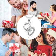 Carica l'immagine nel visualizzatore di Gallery, S925 Collana moda argento Squisito diamante artificiale collana L'amore