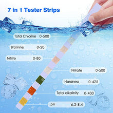 Carica l'immagine nel visualizzatore di Gallery, Dustgo 7 in 1 Strisce Acqua Piscina con 100 pezzi Cartine Tornasole 100 PCS