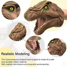 Carica l'immagine nel visualizzatore di Gallery, DIYARTS Dinosaur Hand Puppet Gloves Gioco di Ruolo Realistico Marrone - Ilgrandebazar