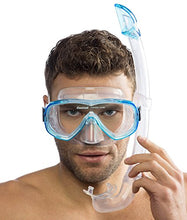 Carica l'immagine nel visualizzatore di Gallery, Cressi Onda Mare Combo Set Maschera Sub e Snorkel Mexico Trasparente/Blu