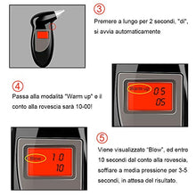 Carica l'immagine nel visualizzatore di Gallery, Faburo Etilometro Portatile Digitale, Professionale Alcool Test con Schermo... - Ilgrandebazar