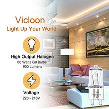 Carica l'immagine nel visualizzatore di Gallery, Vicloon G9 Lampadina Alogena Lampada a Capsula Bianco G9-10