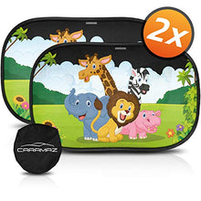Carica l'immagine nel visualizzatore di Gallery, Tendine parasole auto bambini tartaruga extra scuro- Parasole Nero con safari - Ilgrandebazar