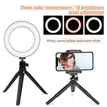 Carica l'immagine nel visualizzatore di Gallery, Zacro - Anello a LED con supporto treppiede e per telefono, 3...