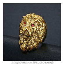 Carica l'immagine nel visualizzatore di Gallery, BOBIJOO JEWELRY - Grande e Pesante Anello Uomo di Leone Testa... - Ilgrandebazar