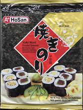 Carica l'immagine nel visualizzatore di Gallery, Hosan Alghe Nori per Sushi - 1 confezione da 10 fogli [22 gr]