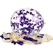 Carica l'immagine nel visualizzatore di Gallery, 50 Pezzi 12 Pollici Palloncini in Lattice di Bianco, Viola - Ilgrandebazar