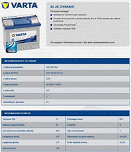 Carica l'immagine nel visualizzatore di Gallery, Varta 5604080543132 D24 Blue Dynamic Batteria Auto 12V 60Ah 540A