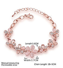 Carica l'immagine nel visualizzatore di Gallery, QueenDer Bracciale donna in rame aperto con chiusura a catena Rose - Ilgrandebazar