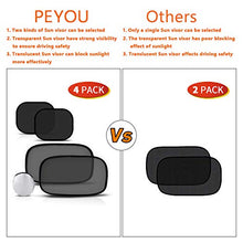 Carica l'immagine nel visualizzatore di Gallery, Tendine Parasole Auto,PEYOU 4 Pezzi 80 GSM Universali Auto with 15s...
