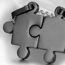 Carica l'immagine nel visualizzatore di Gallery, Oidea Collana per Coppia Lovers in Acciaio Inox Pendente Nero - Ilgrandebazar
