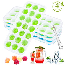 Carica l'immagine nel visualizzatore di Gallery, Aitsite Stampo Cubetti Ghiaccio 4Pcs Vassoio di con Coperchio LFGB...