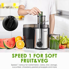 Carica l'immagine nel visualizzatore di Gallery, Aicok Centrifuga, Estrattore di Succo a Freddo, Frutta e Argento - Ilgrandebazar