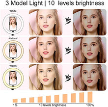 Carica l'immagine nel visualizzatore di Gallery, ANDYLV Luce Tik Tok LED Anello Treppiedi,10 Pollici Ring Light Nero