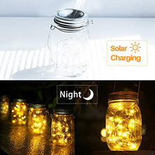 Carica l'immagine nel visualizzatore di Gallery, Lampada Solare, 4 Pezzi Lampade Solari Barattolo di Vetro Illuminante 4
