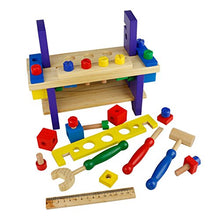 Carica l'immagine nel visualizzatore di Gallery, Nuheby Kit Attrezzi per Bambini 42 PCS Cassetta in Legno da Lavoro...