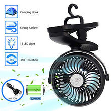Carica l'immagine nel visualizzatore di Gallery, Ventilatore Portatile da Campeggio, USB, Tavolo...