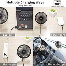 Carica l'immagine nel visualizzatore di Gallery, DIKI Ventilatore Auto, USB Ventola per Auto A 3 velocità Ventola...