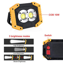 Carica l'immagine nel visualizzatore di Gallery, flintronic LED Portatile, 20W&amp;1500LM Ricaricabile con Batteria #1 Giallo - Ilgrandebazar