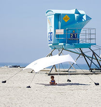 Carica l'immagine nel visualizzatore di Gallery, Neso Tenda da Spiaggia Tents con Ancoraggio a Sabbia, Parasole Bianca