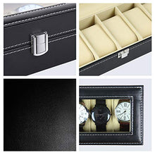 Carica l'immagine nel visualizzatore di Gallery, Ohuhu Scatola porta orologi per 6 Box Storage con coperchio in Beige - Ilgrandebazar