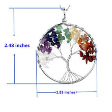 Carica l'immagine nel visualizzatore di Gallery, JOVIVI Ciondolo con gemme chakra a forma di albero della vita, 7 Stein - Ilgrandebazar