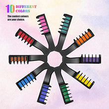 Carica l'immagine nel visualizzatore di Gallery, Capelli gesso pettine, 10 Colori Gessetti per temporanea 10pack - Ilgrandebazar