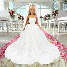 Carica l'immagine nel visualizzatore di Gallery, Miunana Abito Da Sposa Con Velo E Corona Senza Vestito Bianco + + - Ilgrandebazar