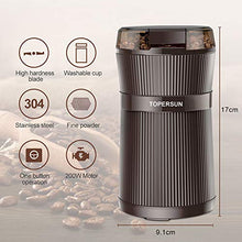Carica l'immagine nel visualizzatore di Gallery, TOPERSUN Macinacaffè Elettrico con Lama 200W lame in acciaio inossidabile...