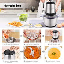 Carica l'immagine nel visualizzatore di Gallery, Tritatutto Elettrico, homeasy 2L Frullatore Multifunzionale con Ciotola in