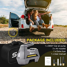Carica l'immagine nel visualizzatore di Gallery, SKEY Compressore Portatile per Auto, gonfiatore Digitale a 12V DC, Pompa per...