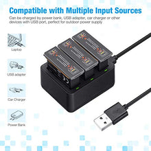Carica l'immagine nel visualizzatore di Gallery, Powerextra - Set di 3 batterie per caricabatterie a 3 canali, compatibile...