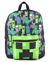 Carica l'immagine nel visualizzatore di Gallery, Minecraft Zaino per bambini nero ragazzi con stampa all over