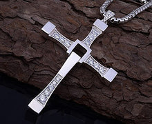 Carica l'immagine nel visualizzatore di Gallery, Paialco da Uomo in Argento Sterling Grande Ciondolo a Forma di Croce con... - Ilgrandebazar
