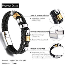 Carica l'immagine nel visualizzatore di Gallery, Halukakah ● Onore ● Bracciale Uomo in Vera Pelle Cuoio con Perline in... - Ilgrandebazar
