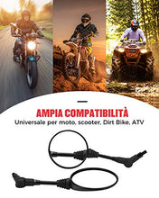 Carica l'immagine nel visualizzatore di Gallery, Moto Specchietto Retrovisore Omologati Universali Specchi Specchio...