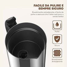 Carica l'immagine nel visualizzatore di Gallery, NWOUIIAY VAVA Montalatte Elettrico 500W 240mL Schiumatore Acciaio Inox Caffè Argento