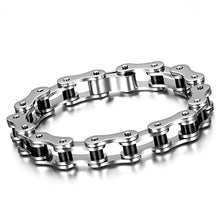 Carica l'immagine nel visualizzatore di Gallery, Cupimatch Uomo Braccialetto Bracciale Catena Bici Acciaio Inossidabile Nero... - Ilgrandebazar