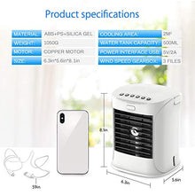 Carica l'immagine nel visualizzatore di Gallery, Condizionatore Portatile Mini Raffreddatore D'aria Climatizzatore 4 Bianco D