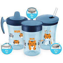 Carica l'immagine nel visualizzatore di Gallery, NUK Magic Cup Bicchiere Antigoccia per Bambini, Bordo 360°, 8+ Blu (Nuovo) - Ilgrandebazar