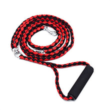 Carica l'immagine nel visualizzatore di Gallery, Locisne No Guinzaglio groviglio doppio cane per 2 cani in nylon rosso e nero - Ilgrandebazar