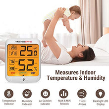 Carica l'immagine nel visualizzatore di Gallery, ThermoPro TP53 Termometro Igrometro Interno Misuratore di Umidità e...