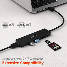 Carica l'immagine nel visualizzatore di Gallery, TSUPY Hub USB 3.0 5 Porte Adattatore con Lettore di Scheda 19 cm