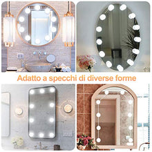 Carica l'immagine nel visualizzatore di Gallery, Luci di Specchio per Trucco LED Lampada da 10 Pcs - Lampadine Dimmerabili - Ilgrandebazar