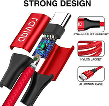 Carica l'immagine nel visualizzatore di Gallery, RAVIAD Cavo USB C [4Pezzi, 0.3m 1m 2m 3m] Type-C Carica Rapida Rosso - Ilgrandebazar