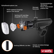 Carica l'immagine nel visualizzatore di Gallery, WOTEK Luci per Bicicletta Set Bici Ricaricabili e Impermeabili USB...