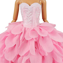 Carica l'immagine nel visualizzatore di Gallery, Miunana Sera Party Abito Vestito Buddle Lungo A Scale + Cappello per Rosa - Ilgrandebazar