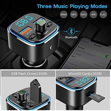 Carica l'immagine nel visualizzatore di Gallery, Nulaxy Trasmettitore FM Bluetooth V5.0-7 LED Controluce Wireless Nero
